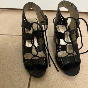 a.n.a Black Cutout Heels